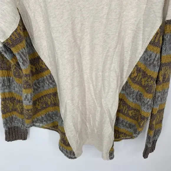 Free People Beautiful Sinner Oversized Pullover Poncho Sweater Women's Size L - Picture 8 of 9